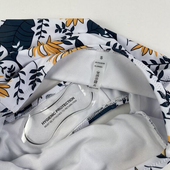 Bikini Set Unbranded Yellow Top w/ Floral Bottom Women Size Small Brand New‎ - Picture 11 of 12